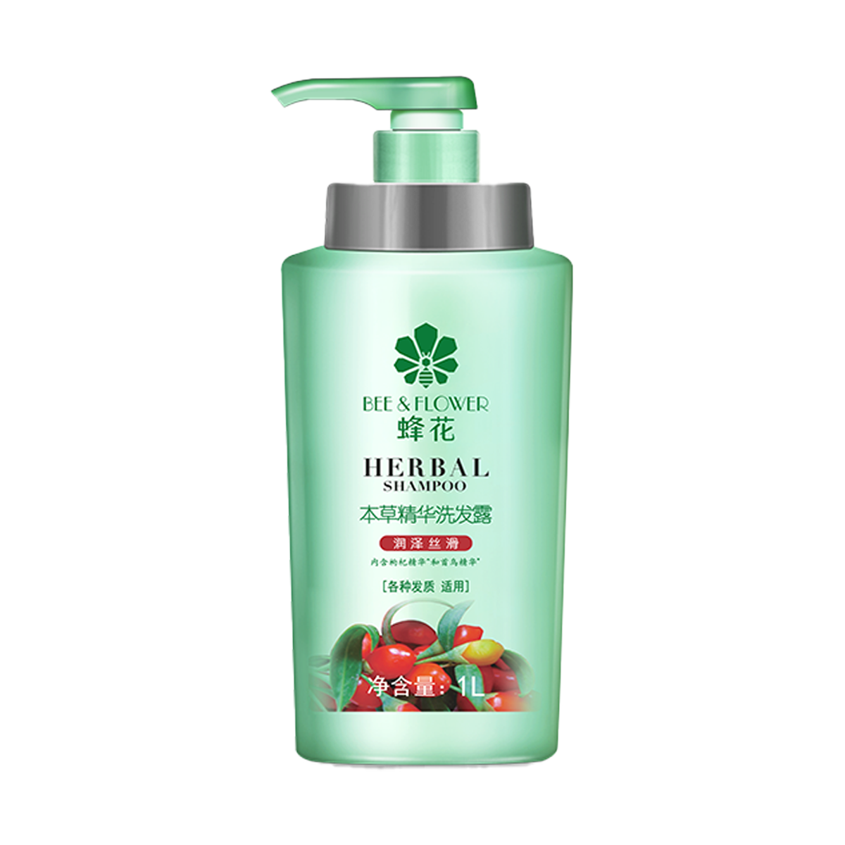 蜂花 本草精华洗发露(润泽丝滑) - BEE & FLOWER Herbal Essence Shampoo (Moisturising & Silky) 1L