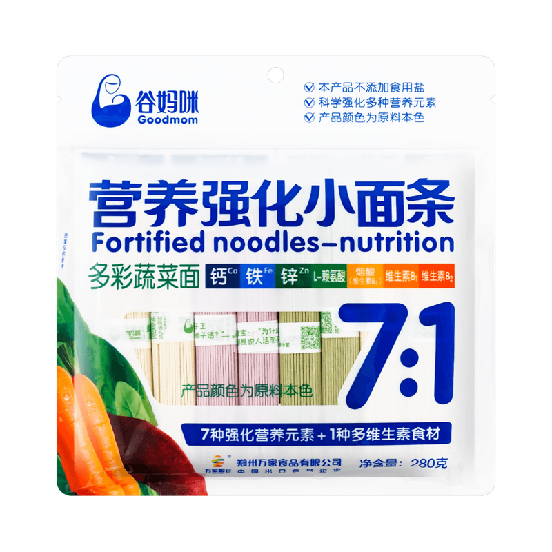 Goodmom Fortified Nutrition 7:1 Multi-Color Vegetables Noodles 280g