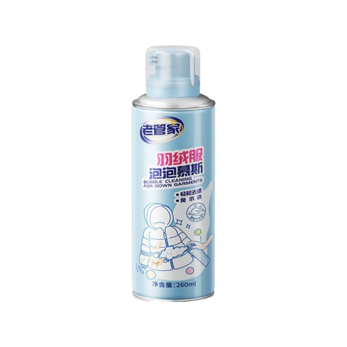老管家 羽绒服泡沫慕斯 - Laoguanjia Bubble Cleaning For Down Garments 260ml