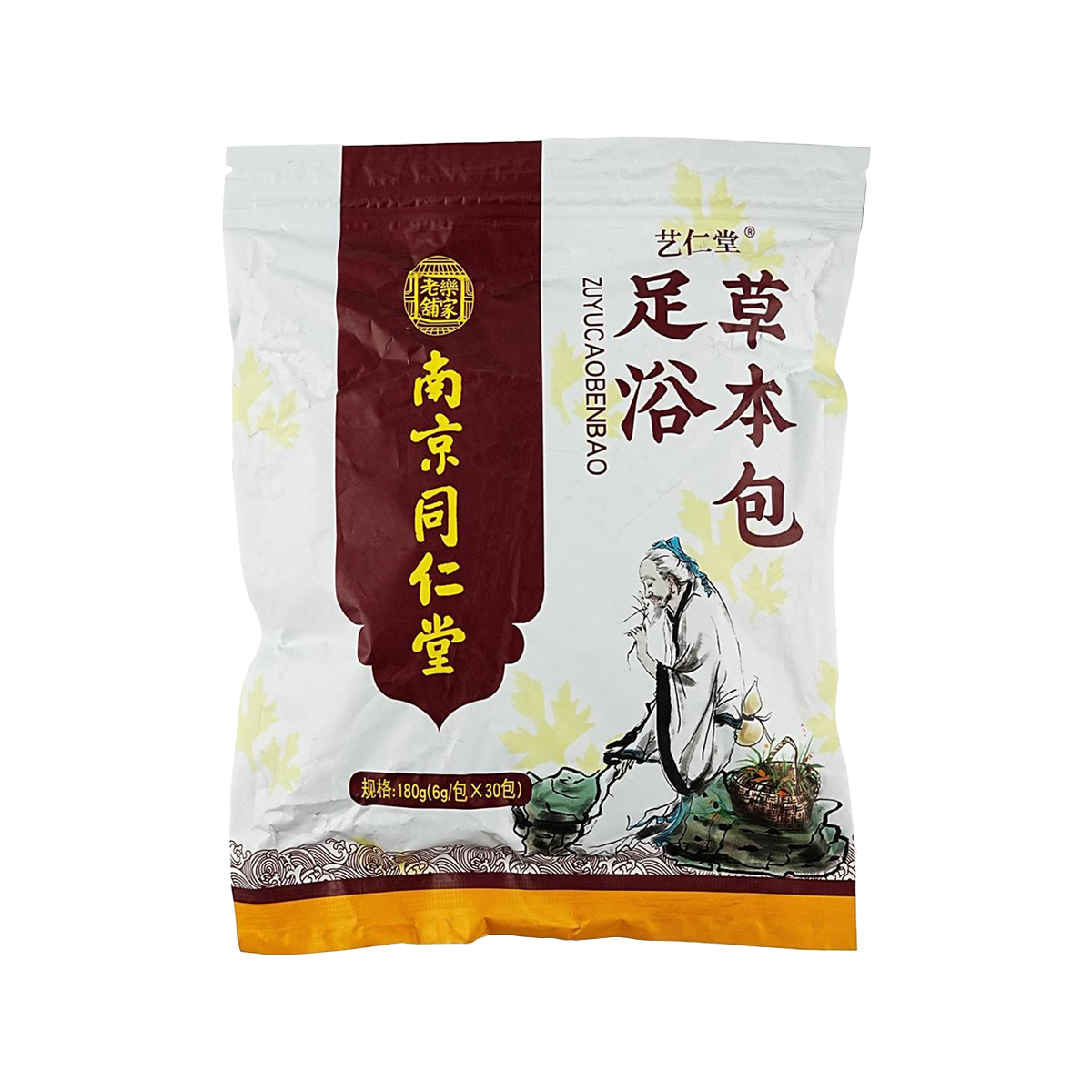 南京同仁堂 草本足浴包 - Nanjing Tongrentang Herbal Foot Bath 6g × 30 Bags