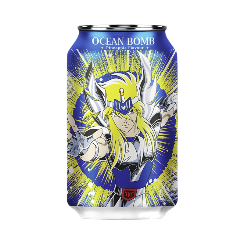 Ocean Bomb Saint Seiya Sparkling Water Pineapple Flavor 330ml