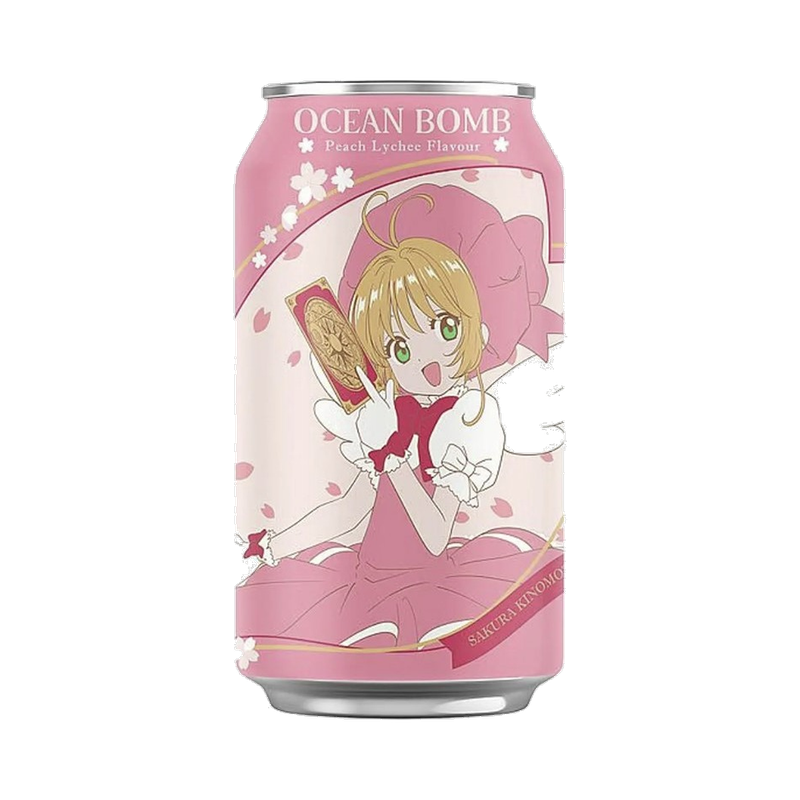Ocean Bomb Cardcaptor Sakura Sparkling Water Cherry Candy Flavor 330ml