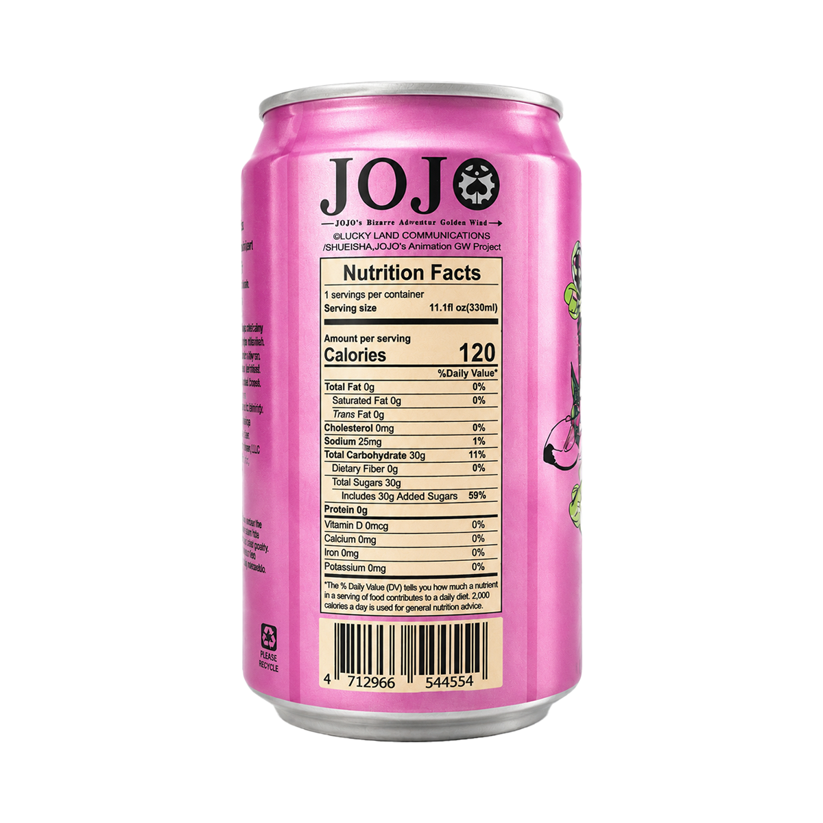 Ocean Bomb JoJo's Bizarre Adventure Sparkling Water Yuzu Flavor 330ml