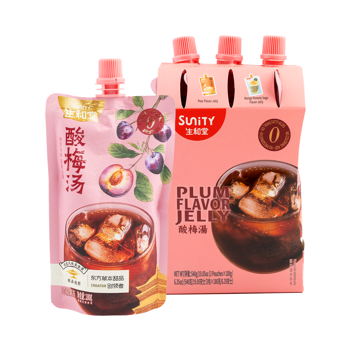 Sunity Plum Flavor Jelly 180g*3bags