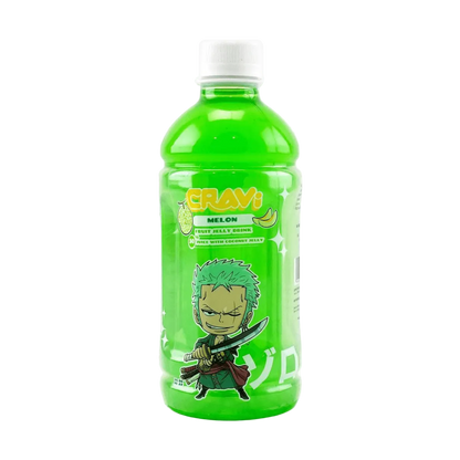 CRAVI One Piece Melon Juice with Coconut Jelly 350ml (Contains 30% Juice)