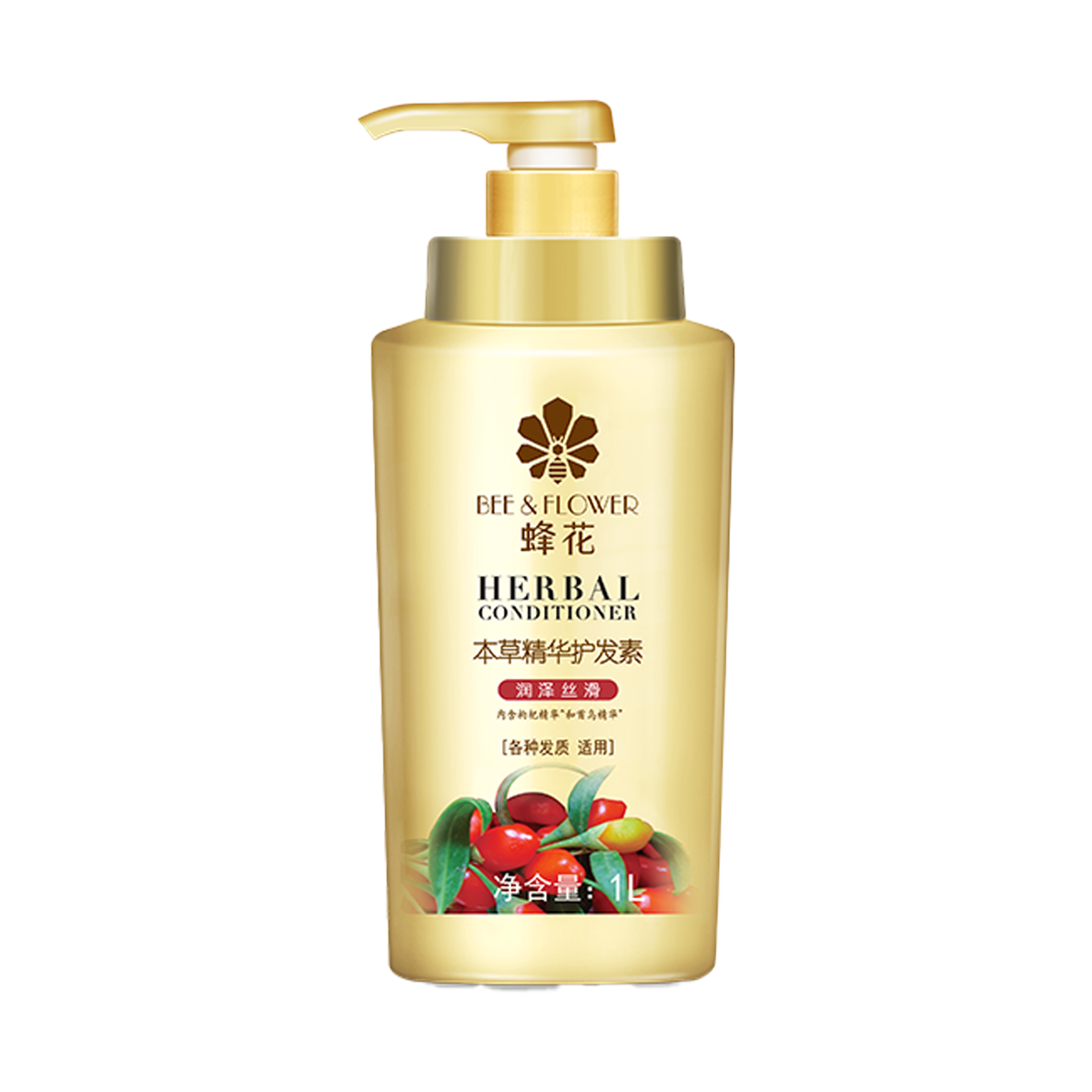 蜂花 本草精华护发素(润泽丝滑) - BEE & FLOWER Herbal Essence Conditioner (Moisturizing & Silky) 1L