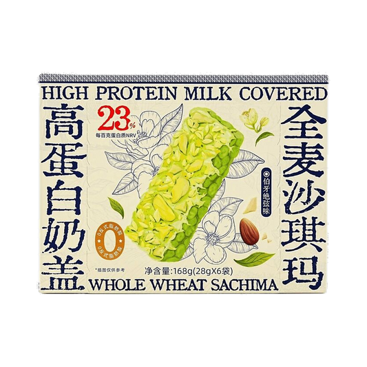 Gebenjiankang Non-Dairy Milk Cover Whole Wheat Protein Sachima (Jasmine Milk Tea Flavor) 168g