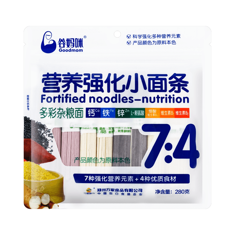 Goodmom Fortified Nutrition 7:4 Multi-Color Grain Noodles 280g