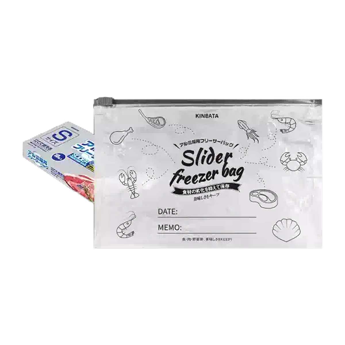 KINBATA 铝箔保鲜袋 (小号) - KINBATA Aluminum Foil Storage Bag, Small (W23 × H15 × D8 CM) 10 Count