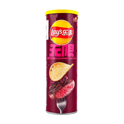 Lay’s Potato Chips Can Packaging (Pepper Steak Flavor) 90g