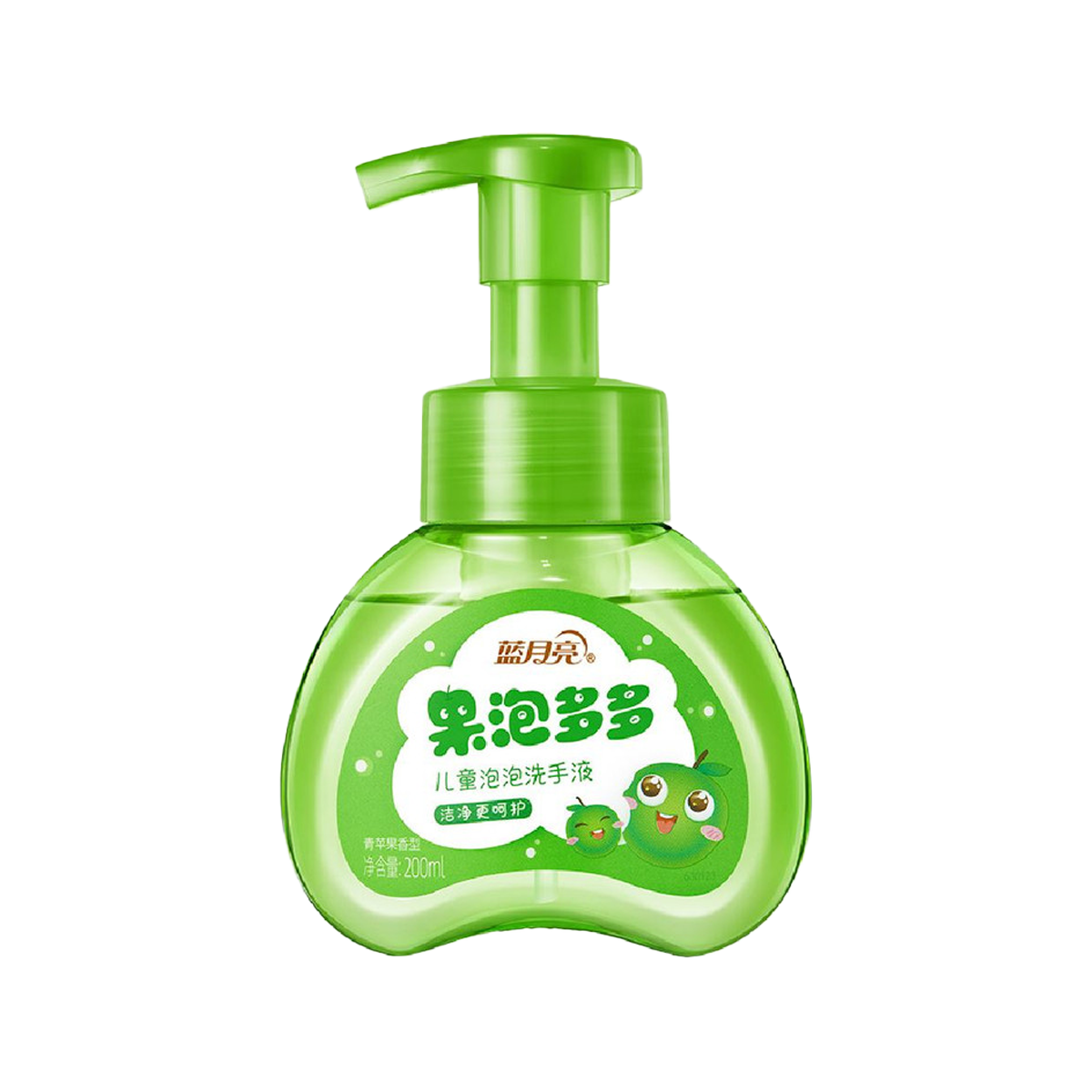 蓝月亮 果泡多多 儿童泡泡洗手液 (青苹果香型) - Blue Moon Kids Hand Wash Foam (Green Apple Flavor) 200ml