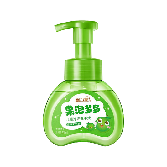 蓝月亮 果泡多多 儿童泡泡洗手液 (青苹果香型) - Blue Moon Kids Hand Wash Foam (Green Apple Flavor) 200ml