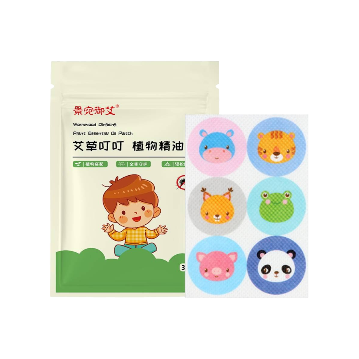 南京同仁堂 艾草叮叮植物精油贴 - Nanjing Tongrentang Wormwood Plant Essentiaol Oil Patch 36 Count