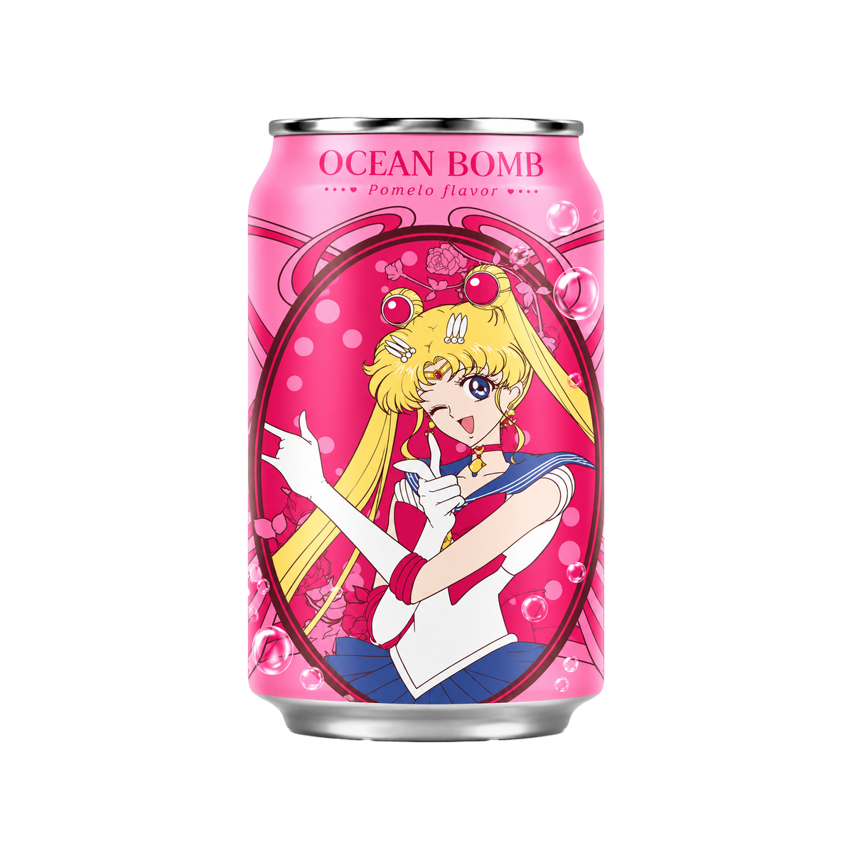 Ocean Bomb Sailor Moon Sparkling Water Pomelo Flavor 330ml