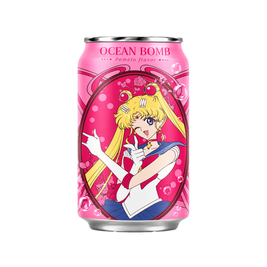 Ocean Bomb Sailor Moon Sparkling Water Pomelo Flavor 330ml