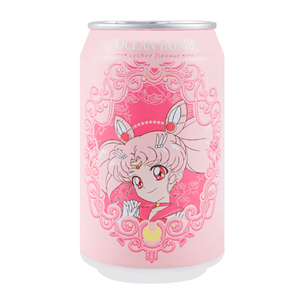 Ocean Bomb Sailor Moon Sparkling Water Lychee Flavor 330ml
