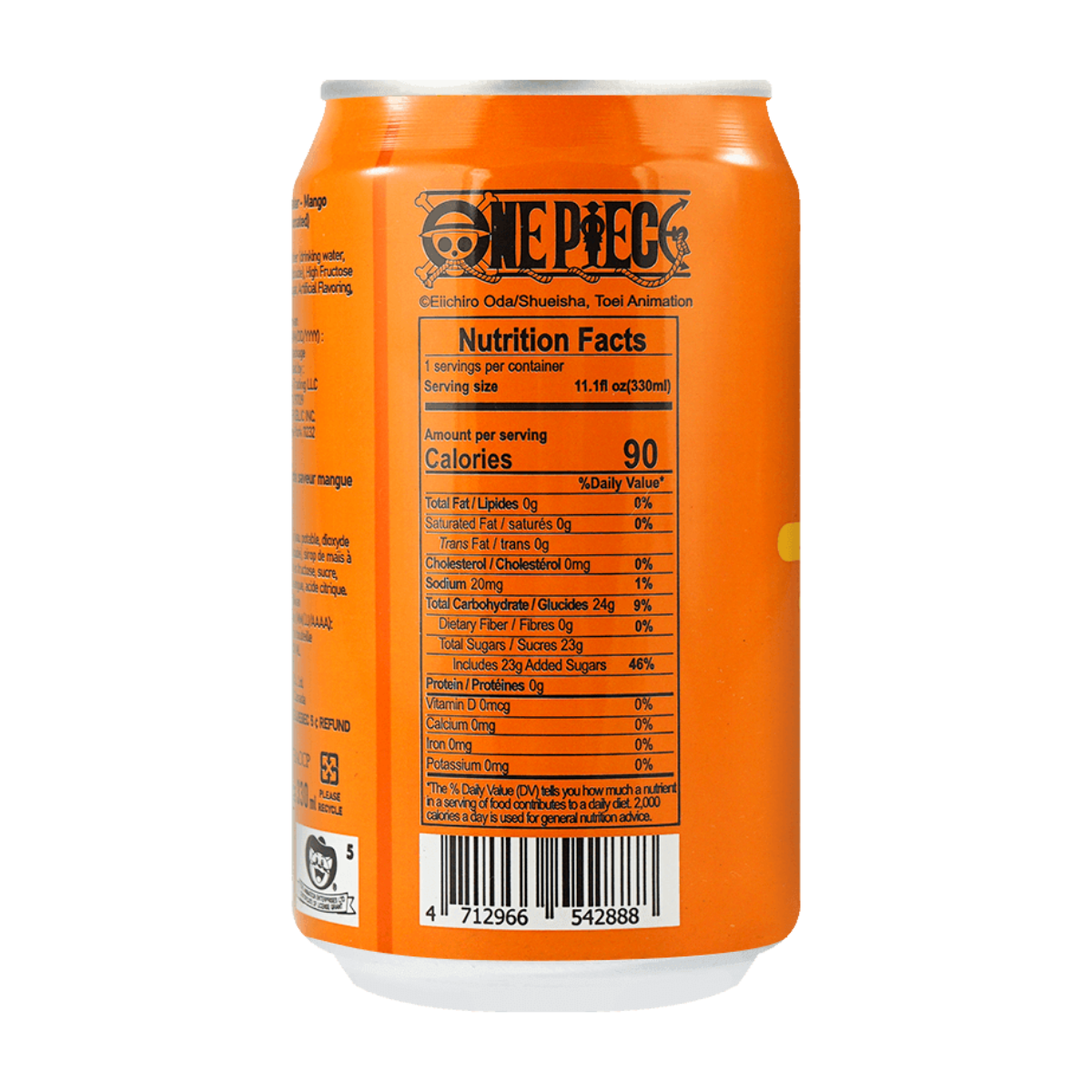 Ocean Bomb One Piece Sparkling Water Mango Flavor 330ml
