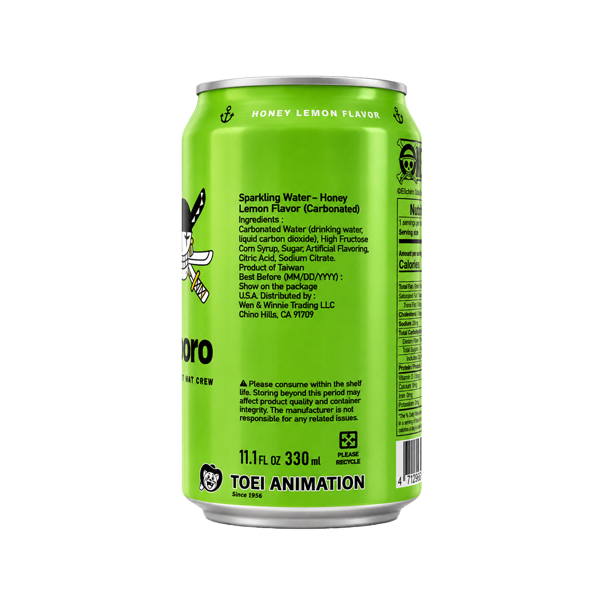 Ocean Bomb One Piece Sparkling Water Honey Lemon 330ml