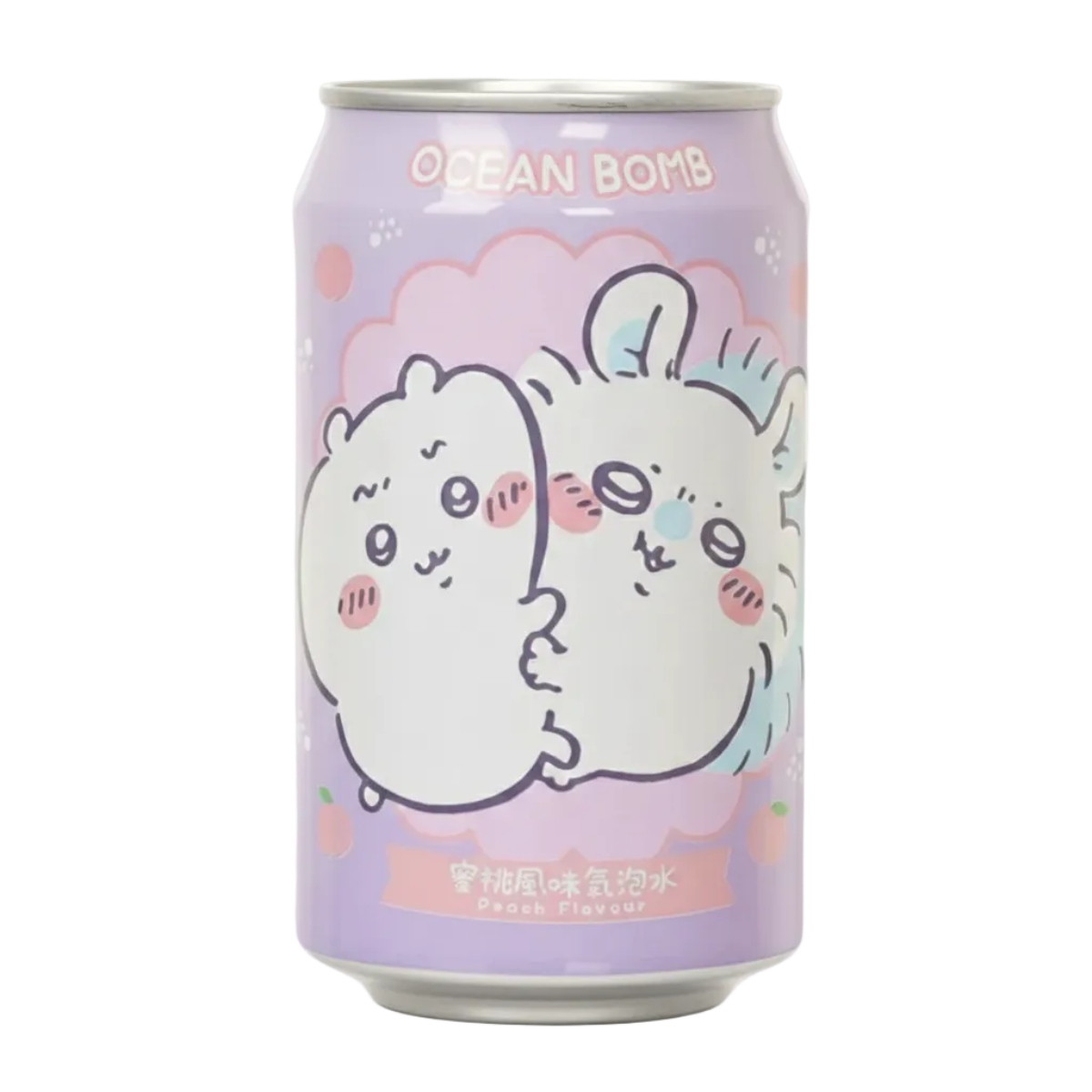 Ocean Bomb Chiikawa Sparkling Water Peach Flavor 330ml