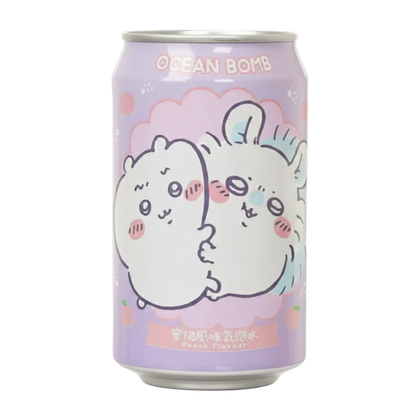 Ocean Bomb Chiikawa Sparkling Water Peach Flavor 330ml