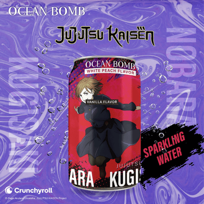 Ocean Bomb Jujutsu Kaisen Sparkling Water White Peach Flavor 330ml (4 Designs)