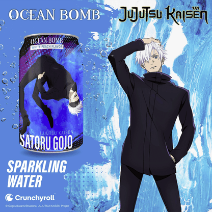 Ocean Bomb Jujutsu Kaisen Sparkling Water White Peach Flavor 330ml (4 Designs)