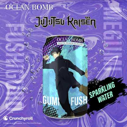 Ocean Bomb Jujutsu Kaisen Sparkling Water White Peach Flavor 330ml (4 Designs)