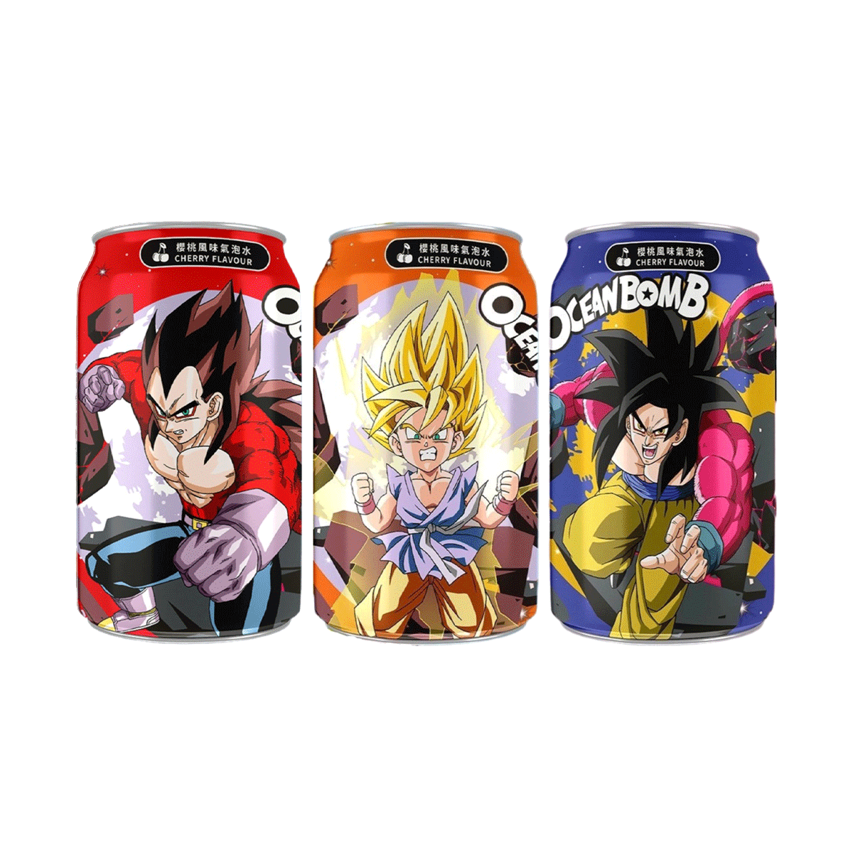 Ocean Bomb Dragonball Sparkling Water Cherry (3 Designs)