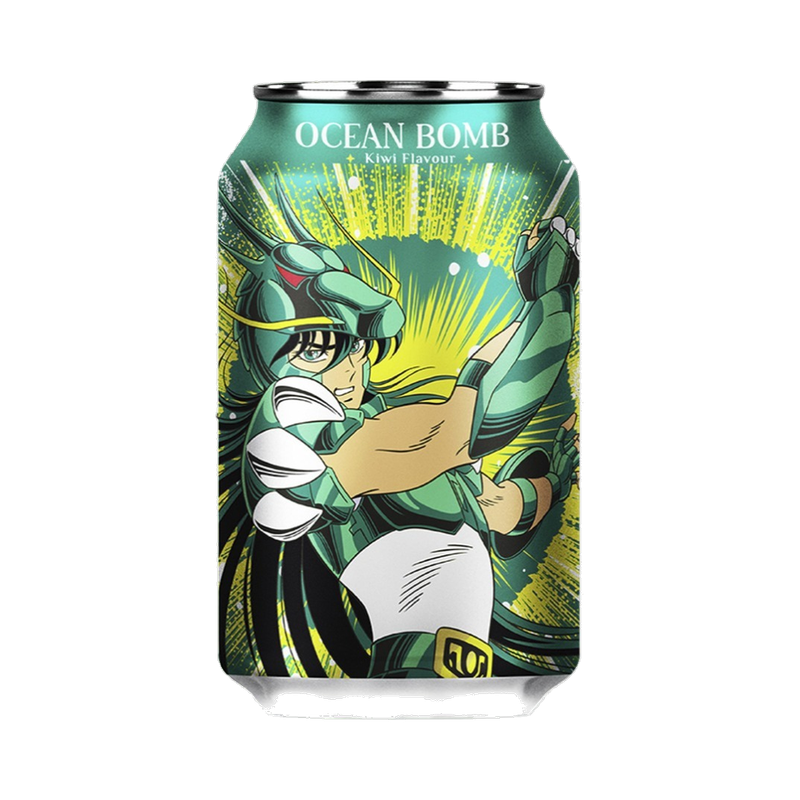 Ocean Bomb Saint Seiya Sparkling Water Kiwi Flavor 330ml