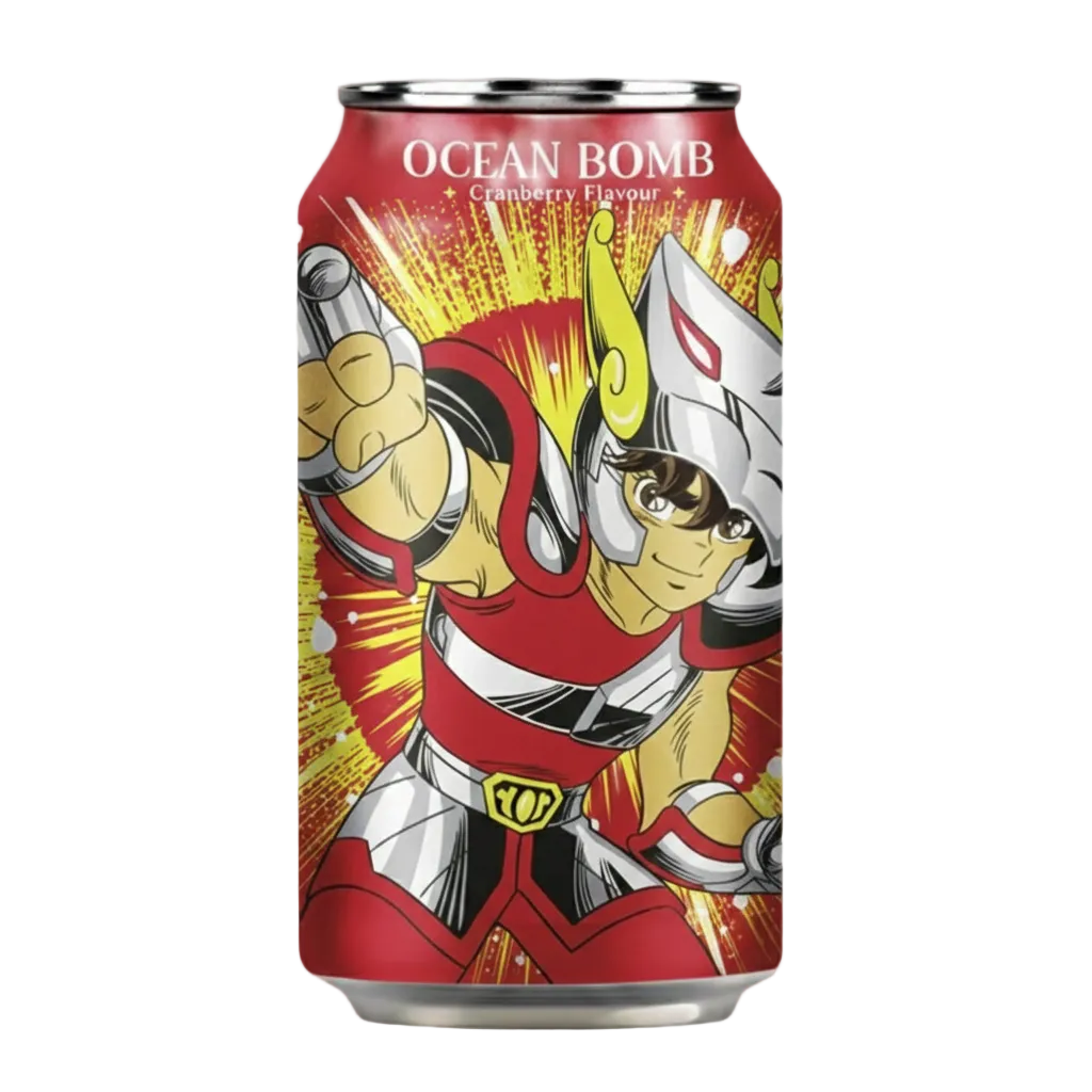 Ocean Bomb Saint Seiya Sparkling Water Cranberry 330ml