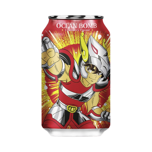 Ocean Bomb Saint Seiya Sparkling Water Cranberry Flavor 330ml