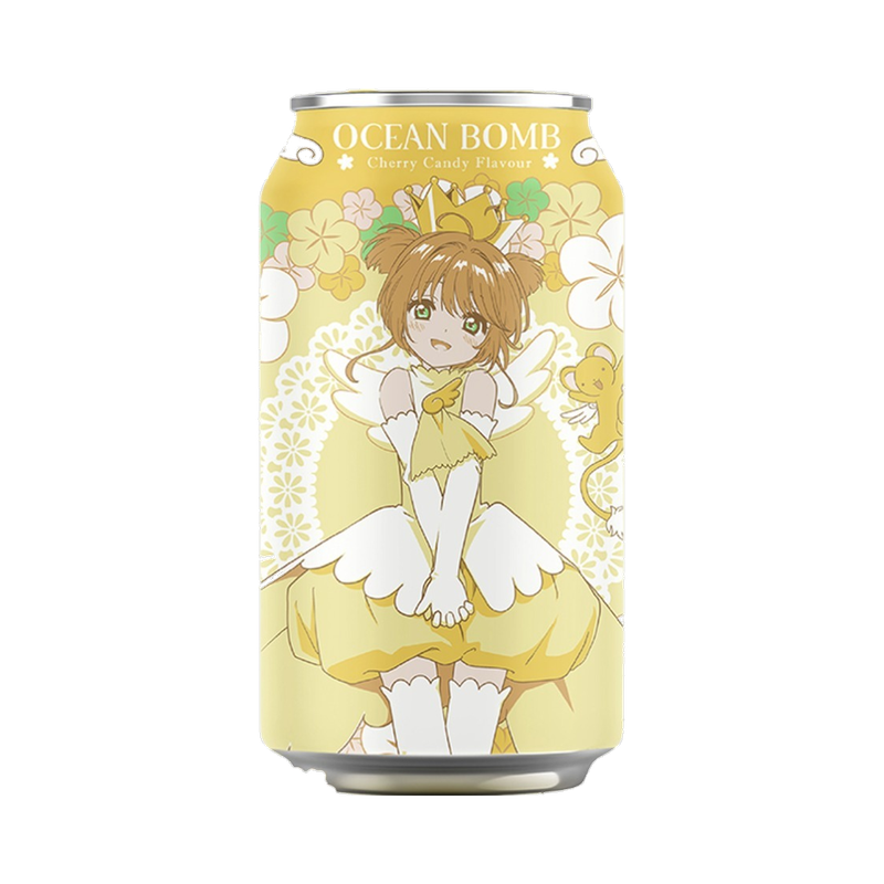 Ocean Bomb Cardcaptor Sakura Sparkling Water Peach Lychee Flavor 330ml