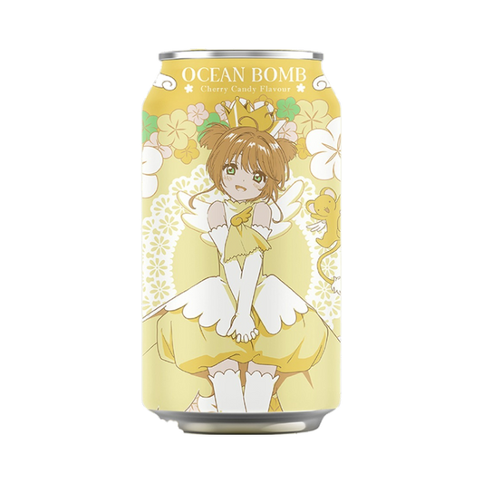 Ocean Bomb Cardcaptor Sakura Sparkling Water Peach Lychee Flavor 330ml