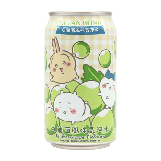 Ocean Bomb Chiikawa Sparkling Water White Grape Flavor 330ml