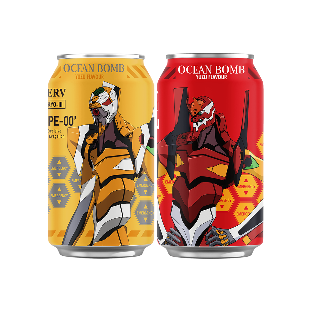 Ocean Bomb Evangelion Sparkling Water Yuzu Flavor(Mixed Design) 330ml