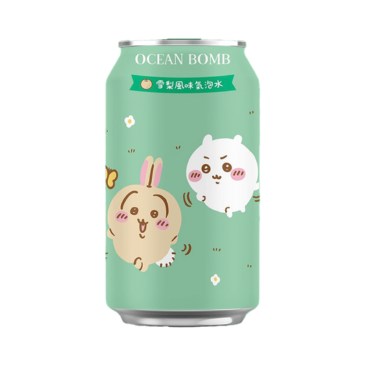 Ocean Bomb 吉伊卡哇 雪梨风味气泡水 - Ocean Bomb Chiikawa Sparkling Water Pear Flavor 330ml
