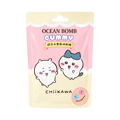 Ocean Bomb Chiikawa Assorted Fruit-Flavored Gummy (Strawberry & Grape Lactic) 30g