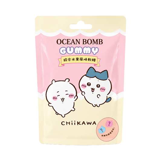 Ocean Bomb Chiikawa Assorted Fruit-Flavored Gummy (Strawberry & Grape Lactic) 30g