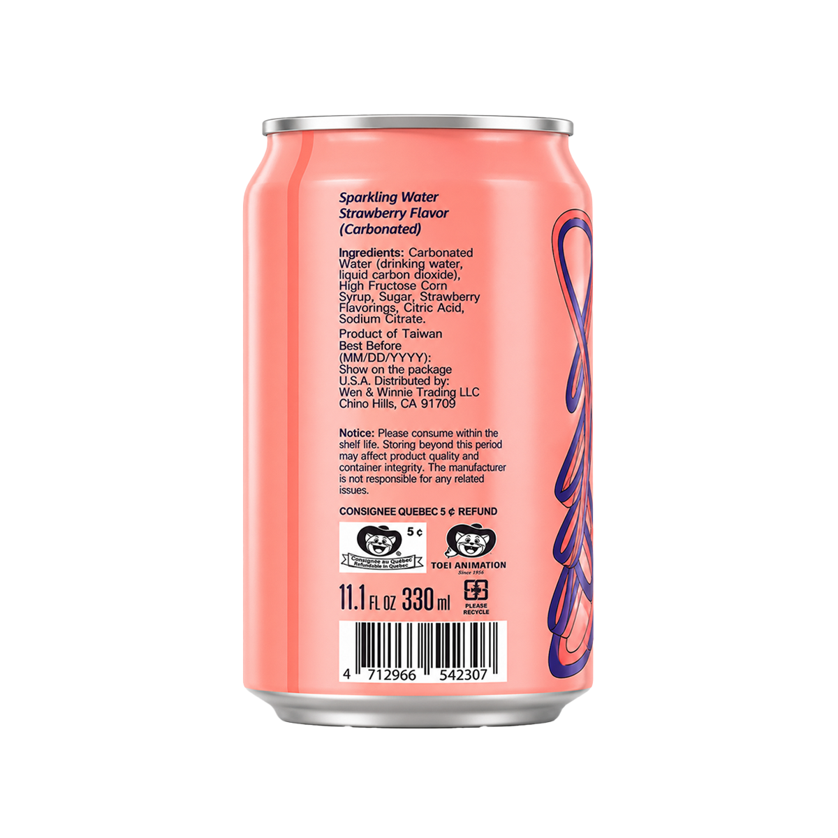 Ocean Bomb Sailor Moon Sparkling Water Strawberry 330ml