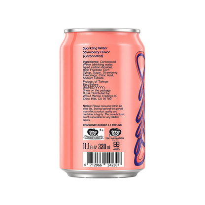 Ocean Bomb Sailor Moon Sparkling Water Strawberry 330ml