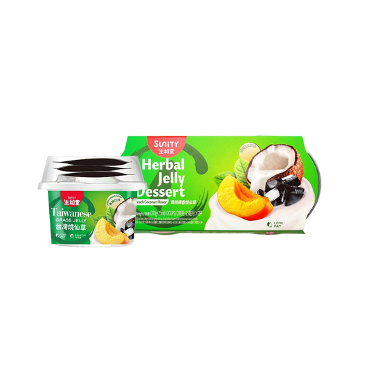 Sunity Herbal Jelly Yello Peach & Coconut Milk (280g+25ml)*2cups