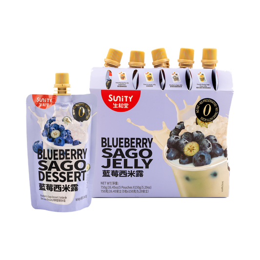Sunity Blueberry Sago Flavor Jelly 150g*5bags