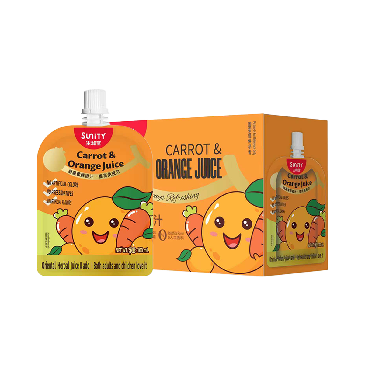 Sunity Carrot & Orange Juice 100ml*10bags