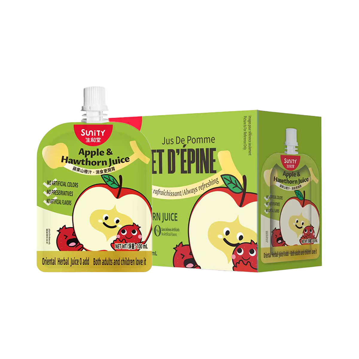 Sunity Apple & Hawthorn Juice Juice 100ml*10bags