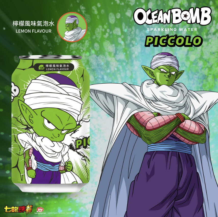 Ocean Bomb Dragonball Sparkling Water Vanilla Flavor 330ml