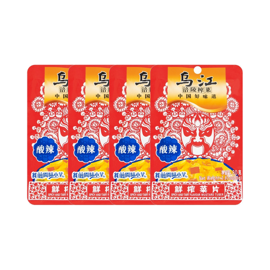 Wujiang Sour & Spicy Flavor Maustard Slice 80g*4