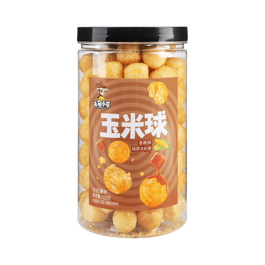 Mr. Nobody Wu Corn Puff Balls (Toffee Flavor) 120g